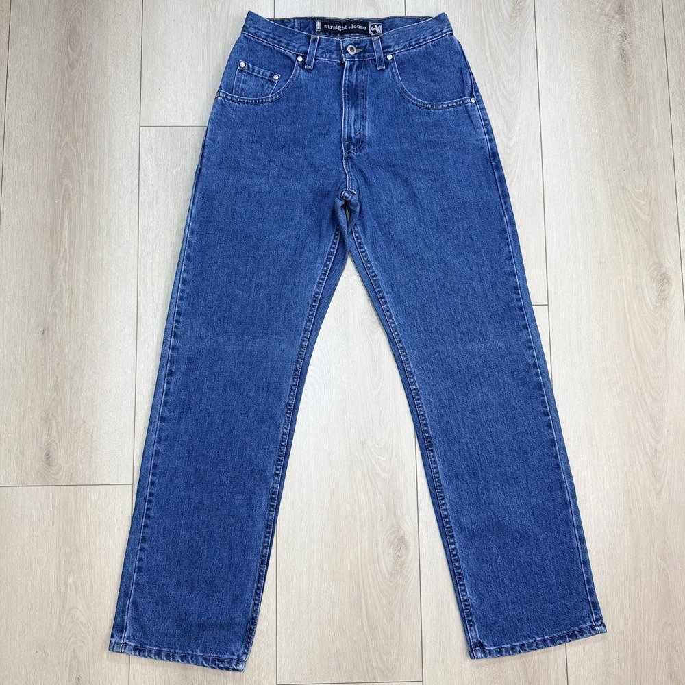 VTG Y2K Levis SilverTab Mens 28x32 Straight Loose Jeans USA Blue Denim Skater OG